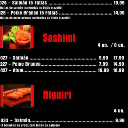Comprar o produto de Carpaccio, Sashimi, Niguiri em Marmitex pela empresa Sushibar Temakeria em Indaiatuba, SP por Solutudo