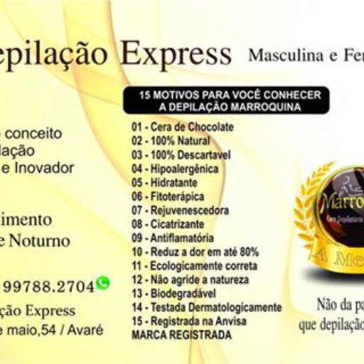 Comprar o produto de Depilação Express em Avaré em Beleza e Cuidado Pessoal pela empresa Depilação Express em Avaré, SP por Solutudo