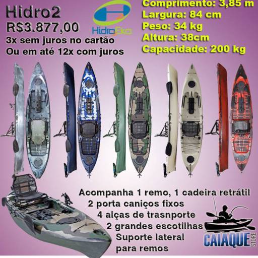 Comprar o produto de Caiaque Caiman 125 em Caiaques pela empresa Caiaque Store em Ourinhos, SP por Solutudo