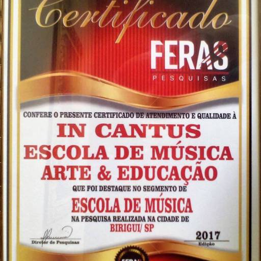 Comprar o produto de Certificado Feras em Outros Serviços pela empresa In Cantus Escola de Música, Arte & Educação em Birigui, SP por Solutudo