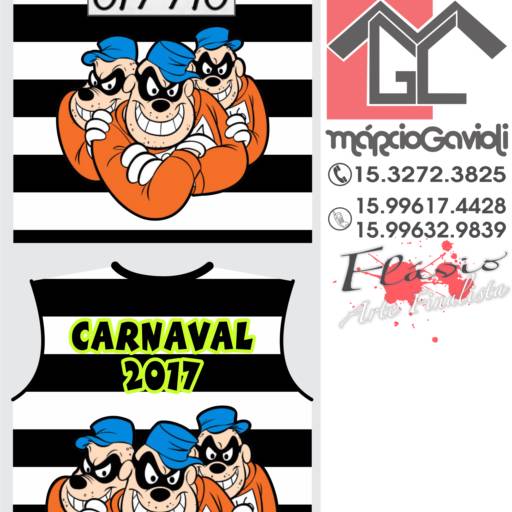 Camisetas Tipo Abadá Carnaval em Itapetininga, SP por Marcio Gavioli Camisetas e Estamparia