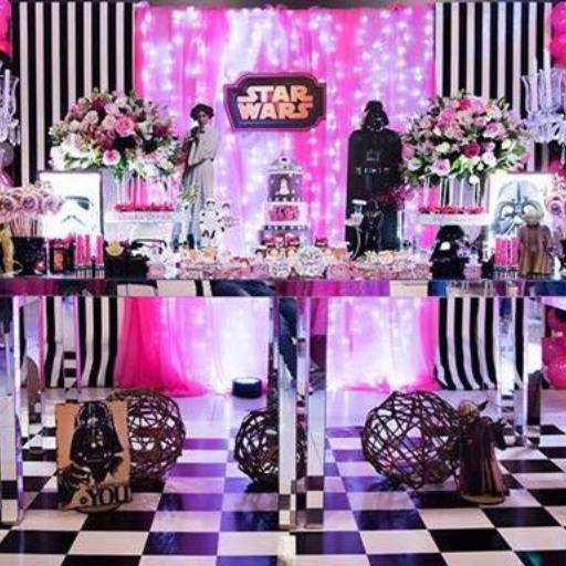 Festa Linda com o Tema:  Star Wars Girl !!!  por Buffet planeta kids