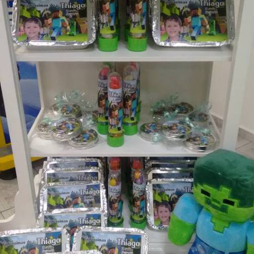 Festa Linda com o Tema:   Minecraft  !!!  por Buffet Little Frogs