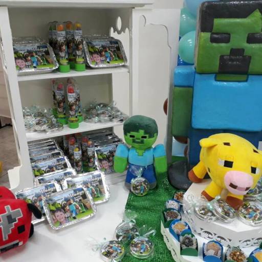 Festa Linda com o Tema:   Minecraft  !!!  por Buffet Little Frogs