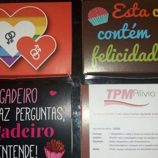 Caixinhas personalizadas com Brigadeiros 