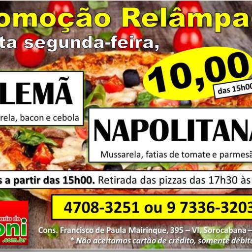 Pizza por R$ 10,00 por Pizzaria do Doni