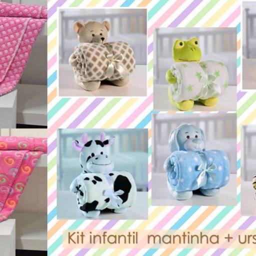 Kit Infantil - Mantinha + Ursinho por Milu Mania