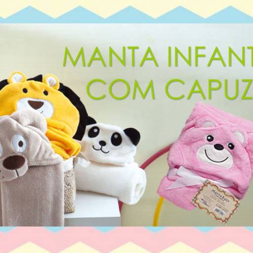Manta Infantil com Capuz por Milu Mania