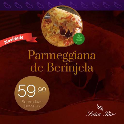 Parmeggiana de Berinjela por Restaurante e Pizzaria Beira Rio