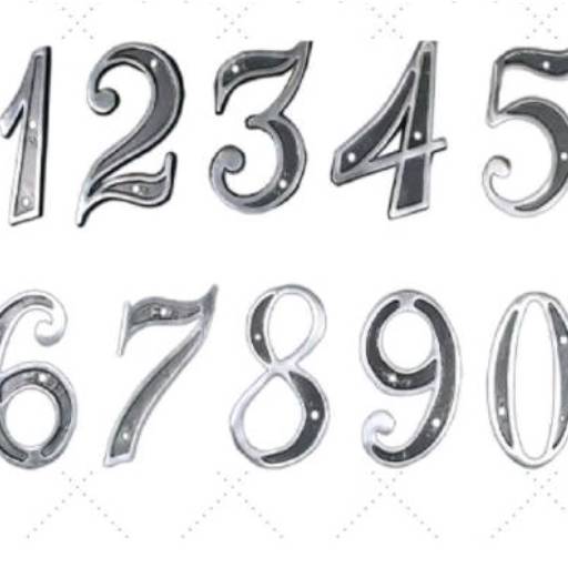 Algarismos para Residências  por Casa da Borracha