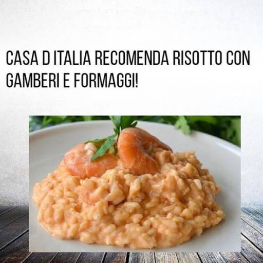 Risotto con gamberi e formaggi
