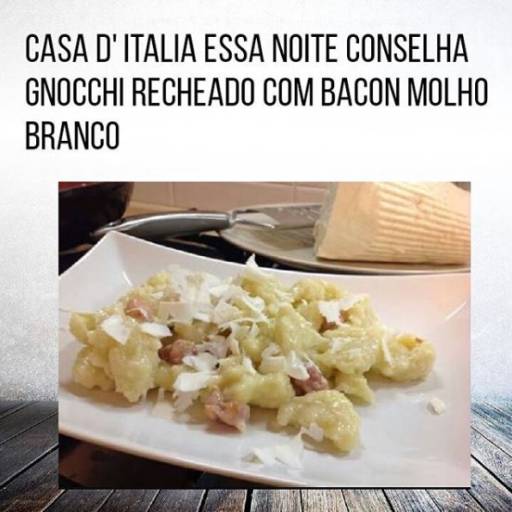 Comprar o produto de Gnocchi recheado com bacon e molho branco  em Alimentos e Bebidas pela empresa Casa D' Itália em Aracaju, SE por Solutudo