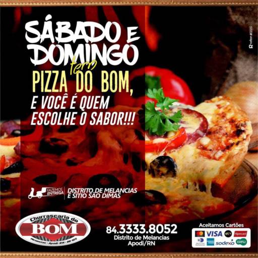 Pizza por Churrascaria Boi Bom