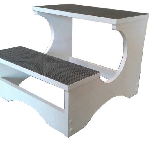 COMBO 1: Mesa de Massagem Fixa + Escada + Carrinho Auxiliar por Maju Estética