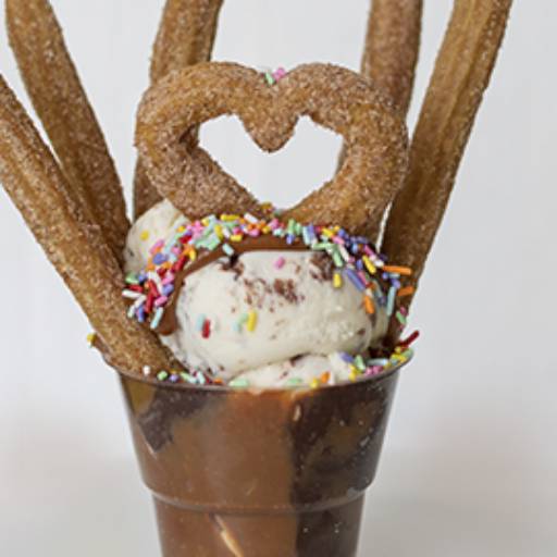 Churros com Sorvete no Copo e Nutella 