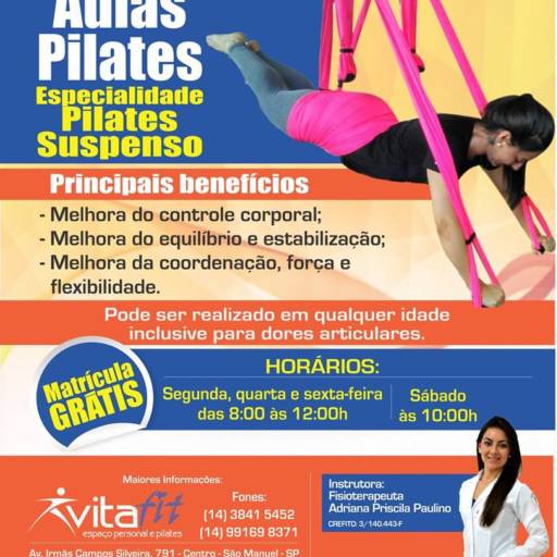 Comprar o produto de Aulas de pilates em Outros Serviços pela empresa academia vitafit em São Manuel, SP por Solutudo