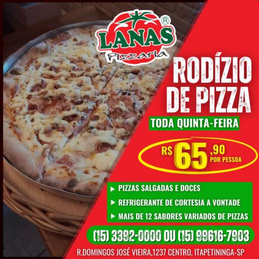 Rodízio de Pizzas artesanais