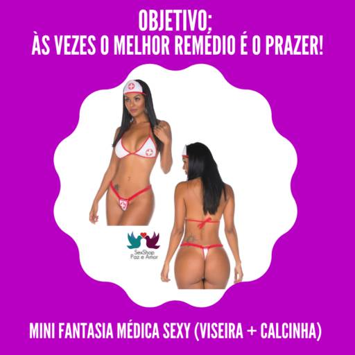 Mini Fantasia Médica Sexy (viseira + calcinha)