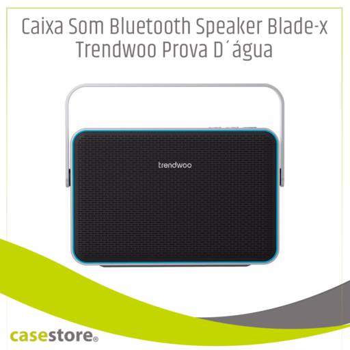 Comprar o produto de Caixa de Som Bluetooth Speaker Blade-x Trendwoo Azul Prova D'água em Eletrônicos, Áudio e Vídeo pela empresa CaseStore - Assistência Especializada Apple (Bauru Shopping) em Bauru, SP por Solutudo