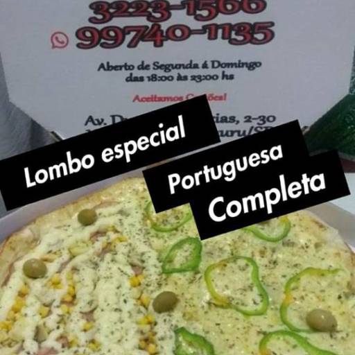 Comprar o produto de Lombo Especial / Portuguesa Completa em Pizzas pela empresa Naka's Pizzaria em Bauru, SP por Solutudo