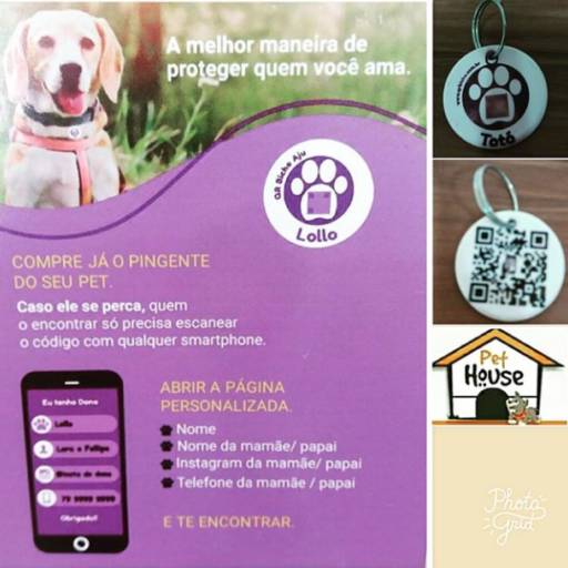 Comprar o produto de Pingente QR Bicho  em Animais pela empresa Pet House em Aracaju, SE por Solutudo