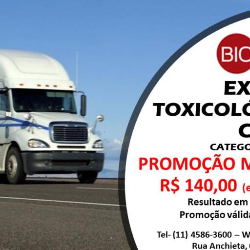 Exame Toxicologico para CNH