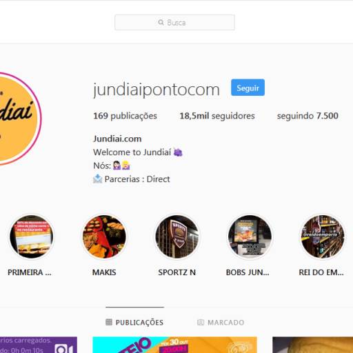Comprar o produto de Divulgue Sua Empresa em Nosso Instagram em Marketing Online pela empresa Jundiaí.com em Jundiaí, SP por Solutudo