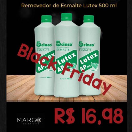 Removedor esmalte Lutex 500ml por Margot Cosméticos (Redentor)