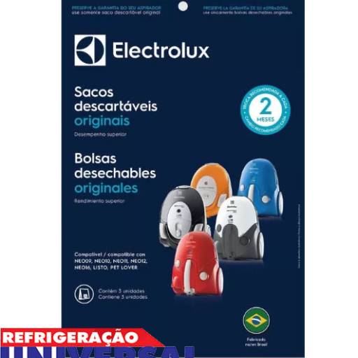Comprar o produto de SACO DESCARTÁVEL C/ 3 UNIDADES PARA ASPIRADOR ELECTROLUX  SBENE  em Aspiradores e Acessórios pela empresa Refrigeração Universal em Foz do Iguaçu, PR por Solutudo
