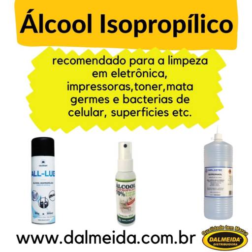 Comprar o produto de Alcool Isopropilico em Recargas pela empresa Toner e Cartuchos Dalmeida Distribuidora em Bauru, SP por Solutudo