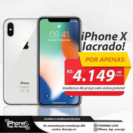 Comprar o produto de Iphone X em Celulares e Telefones pela empresa Top Aracaju em Aracaju, SE por Solutudo