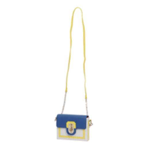 Bolsa bliss off white navy amarelo
