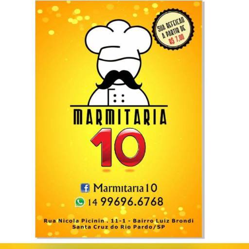 Comprar o produto de Marmitaria 10 em Marmitex pela empresa Marmitaria 10 em Santa Cruz do Rio Pardo, SP por Solutudo