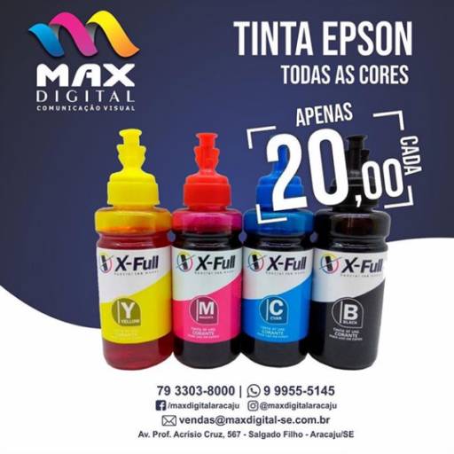 Comprar o produto de Tintas Epson em Informática pela empresa Max Digital - Salgado Filho em Aracaju, SE por Solutudo