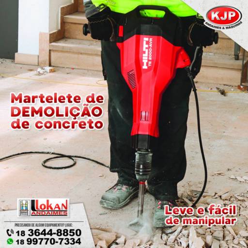 Comprar o produto de Martelete de demolição de concreto em Máquinas pela empresa KJP Andaimes & Máquinas em Birigui, SP por Solutudo
