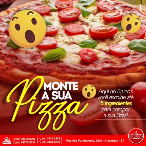 Comprar o produto de Monte sua Pizza em Pizzas pela empresa Bruno's Pizza em Araçatuba, SP por Solutudo