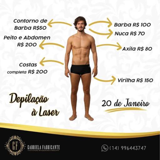 Depilação à Laser Masculina - Virilha por Gabriela Fabricante Estética Avançada, Dermopigmentacão e Makeup artist