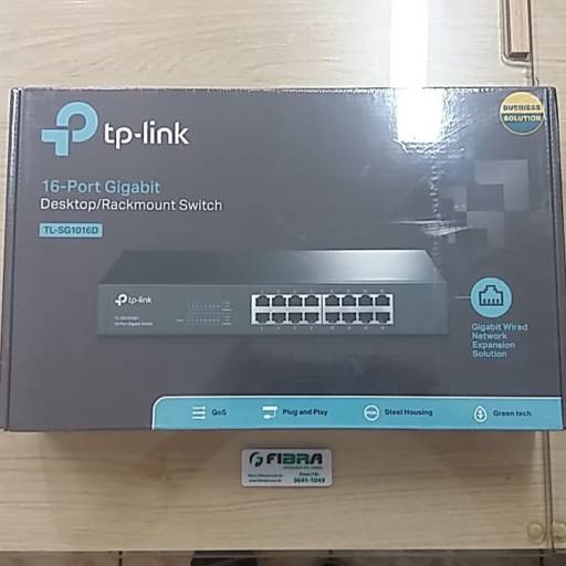 Comprar o produto de Switch 16 portas gigabit 10/100/1000mbps TP LINK em Redes e Wi-Fi pela empresa Fibra Redes e Informática em Araçatuba, SP por Solutudo