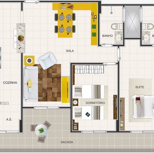 Apartamentos 2 e 3 dormitórios por Solutudo