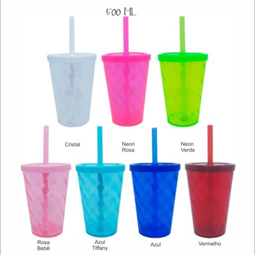 Copo Twister com tampa e canudo em São José do Rio Preto, SP por Public Gráfica e Brindes