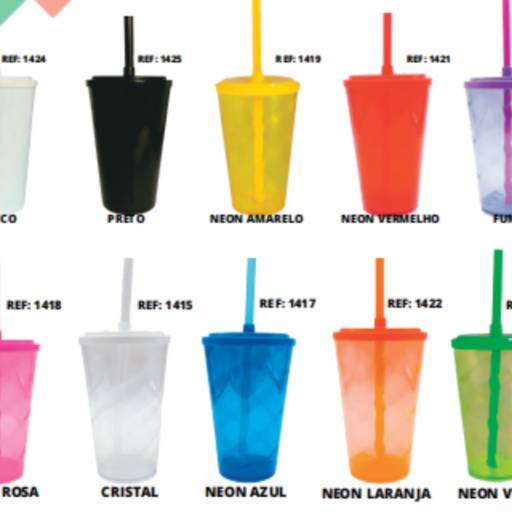 Copo Twister 500ml com tampa e canudo em São José do Rio Preto, SP por Public Gráfica e Brindes