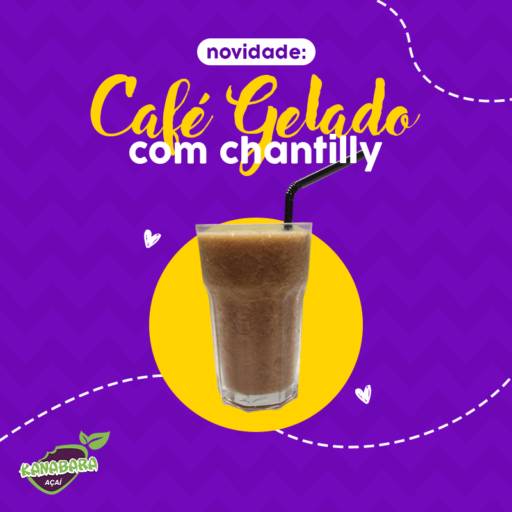 Café Gelado com Chantilly por Kanabara Açaí