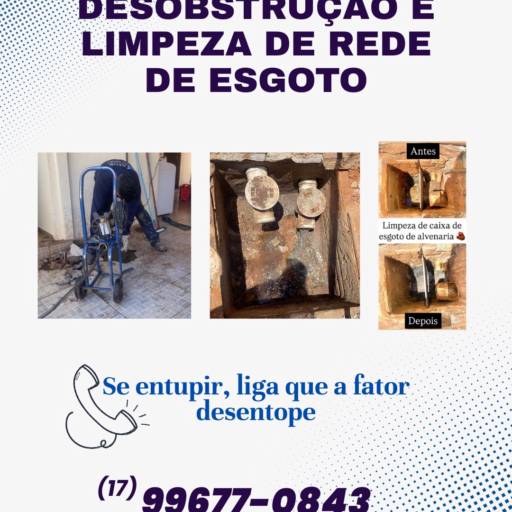 Desobstrução de rede de esgoto