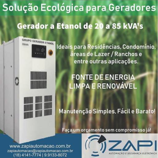 Comprar o produto de Gerador a Etanol em Outros pela empresa ZAPI Automação e Segurança Eletrônica  em Araçatuba, SP por Solutudo