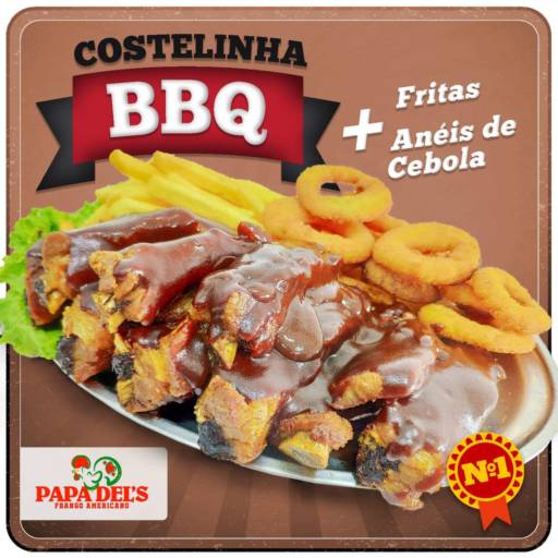 Comprar o produto de Costelinha Barbecue  em Alimentos e Bebidas pela empresa Papadel's Frango Americano em Araçatuba, SP por Solutudo