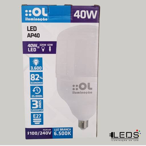 Comprar o produto de Lâmpada Bulbo AP40 LED 40W em Outros pela empresa Leds em Bauru, SP por Solutudo