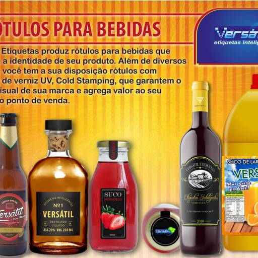 Rotulo para bebidas em Bauru e Região por Versátil Etiquetas 