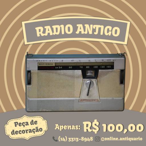 Comprar o produto de Rádio Antigo em Antiguidades pela empresa Antiquário Online Bauru em Bauru, SP por Solutudo