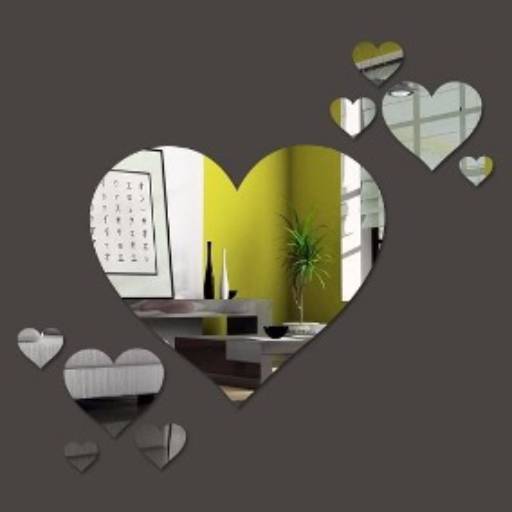 Espelho de Coração por Top Vidros