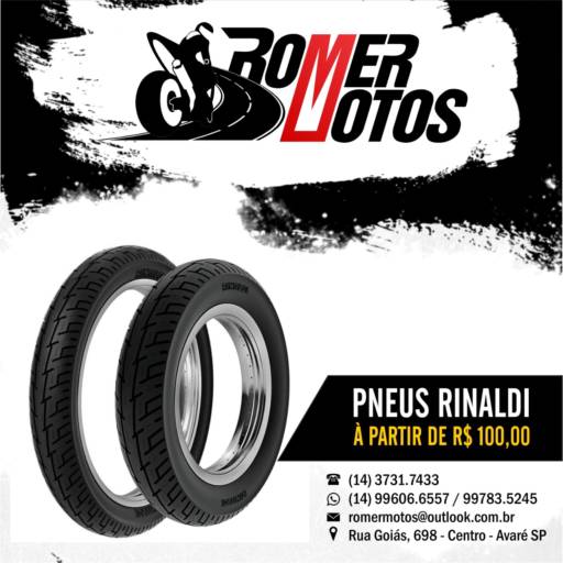 Comprar o produto de Pneus Rinaldi em Avaré em Outros pela empresa Romer Motos em Avaré, SP por Solutudo